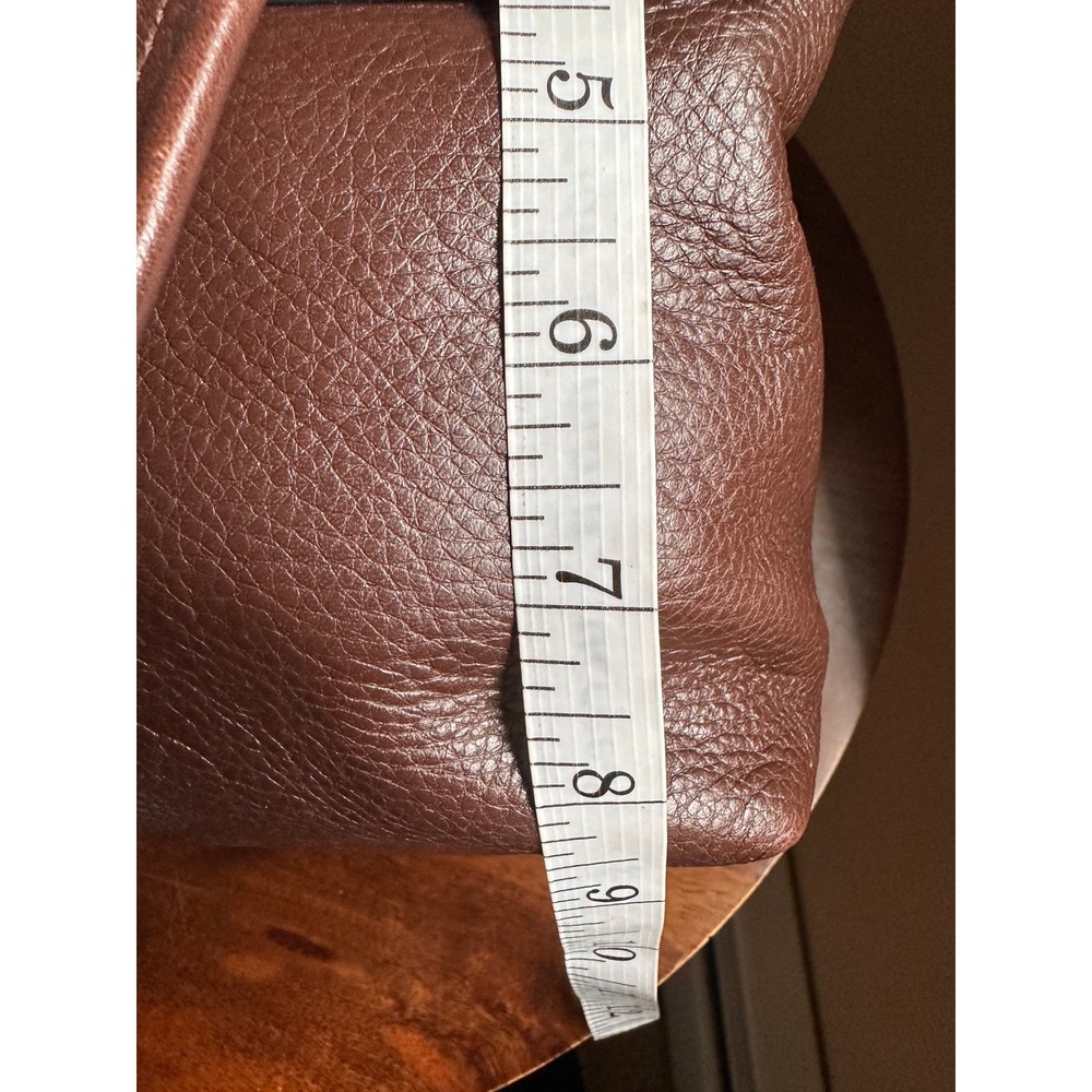 Fossil Dawson Brown Pebbled Leather Satchel Crossbody Bag - Picture 9 of 11